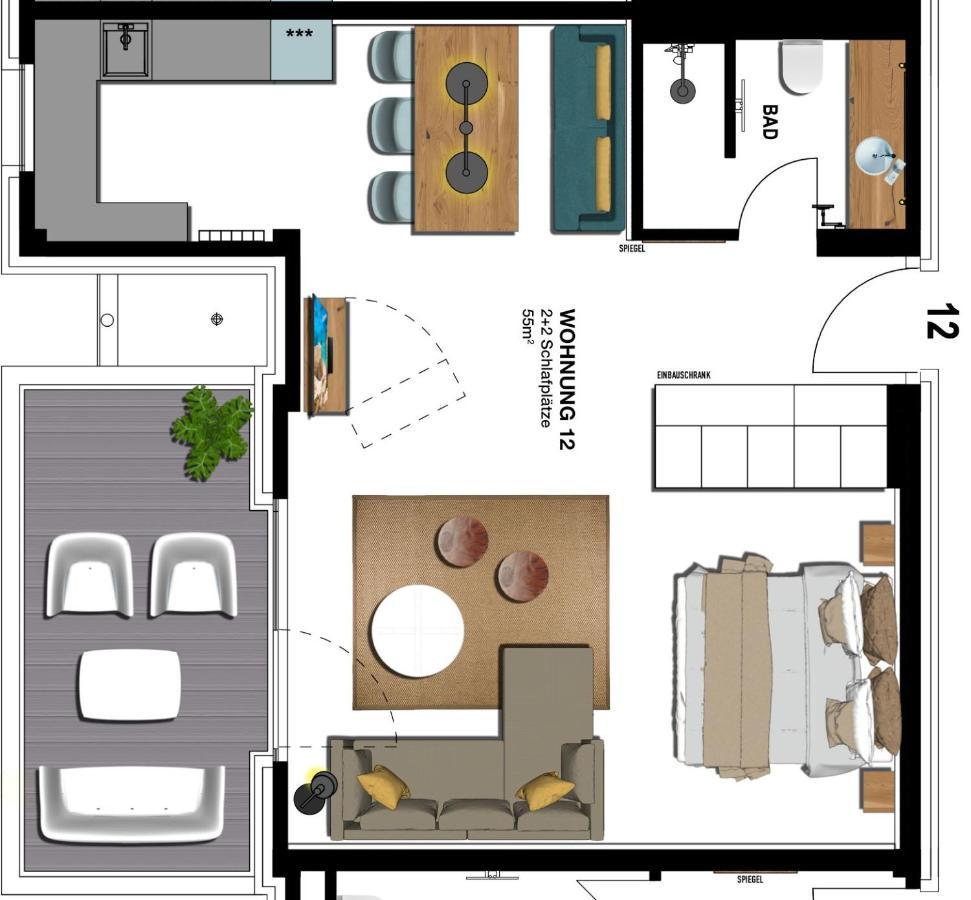 Seebruecke - 1-raum-appartement Mit Balkon S12 Apartment *